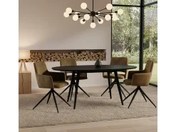 Sillón de tela efecto terciopelo con patas de metal Lysandra - Verde oscuro