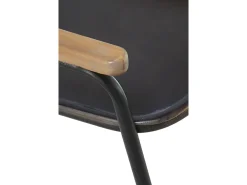Sillón respaldo en bronce estructura metal negra