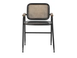 Sillón respaldo en bronce estructura metal negra