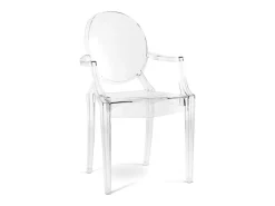 Sillón transparente Louiva-Negro