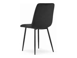 Sillón Valora JEWA de terciopelo negro ergonómico para sala de estar