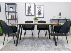 Sillón Valora LUGO de terciopelo negro con diseño ergonómico para sala de estar