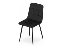 Sillón Valora PYRA de terciopelo negro, diseño moderno para sala de estar (x4)