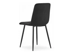 Sillón Valora PYRA de terciopelo negro, diseño moderno para sala de estar (x3)