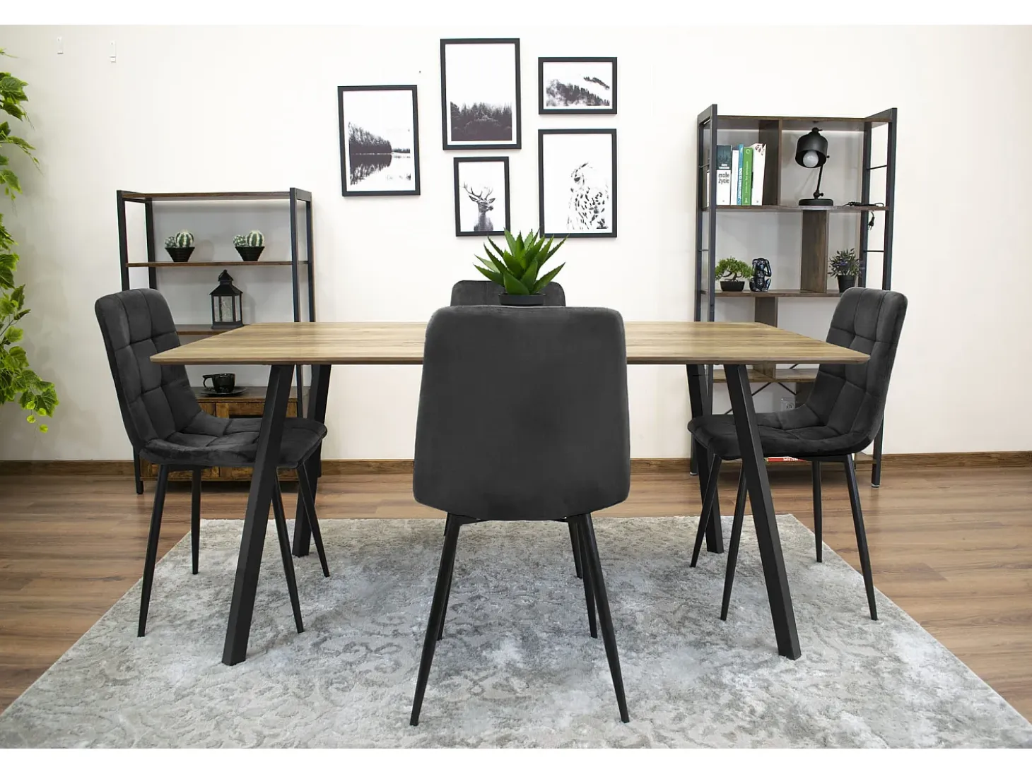 Sillón Valora PYRA de terciopelo negro, diseño moderno para sala de estar (x3)
