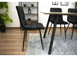 Sillón Valora PYRA de terciopelo negro, diseño moderno para sala de estar