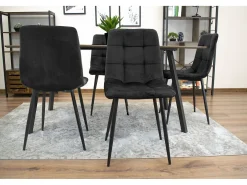 Sillón Valora PYRA de terciopelo negro, diseño moderno para sala de estar