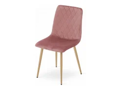 Sillón Valora TURIN de terciopelo rosa con patas de madera para sala de estar