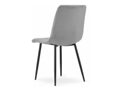 Sillón Valora TURIN de terciopelo gris claro, ergonómico, para sala de estar