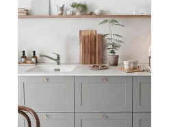 Silo mezclador para fregadero estilo acero inoxidable Essebagno