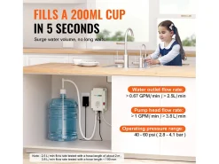 Sistema de Bomba de Distribución de Agua SucceBuy 3,78 L/min, Bomba de Distribución de Agua 40PSI