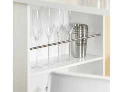 SoBuy Mesa Alta de Cocina Blanca para Espacios Pequeños