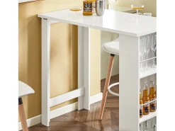 SoBuy Mesa Alta de Cocina Blanca para Espacios Pequeños
