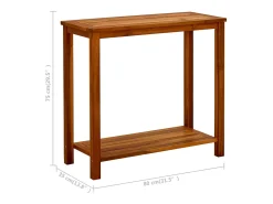 Sophie-Mariane Mesa consola de jardín madera maciza de acacia 80x35x75 cm