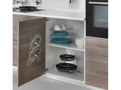 Soporte para tapas 6 compartimentos MANGO Metaltex Gris 23x7x42 cm Polytherm® Metallic