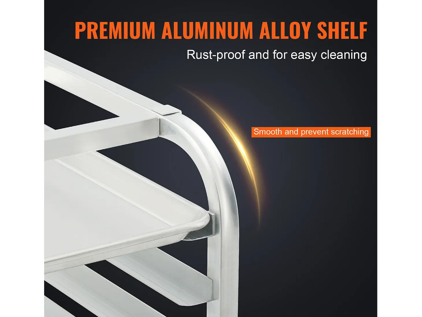 Soporte SucceBuy para Pan Comercial para 20 Hojas, Parrillas de Cocina de Aluminio con Ruedas de Freno