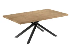Spike - Mesa extensible (200/300 x 100 cm) en chapa de roble negro