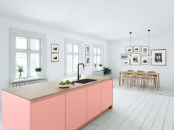 Style Grifo mezclador de fregadero con ducha extraíble negro mate y oro rosa Essebagno