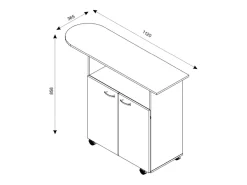 Tabla de planchar cofre de cajones Bigilo