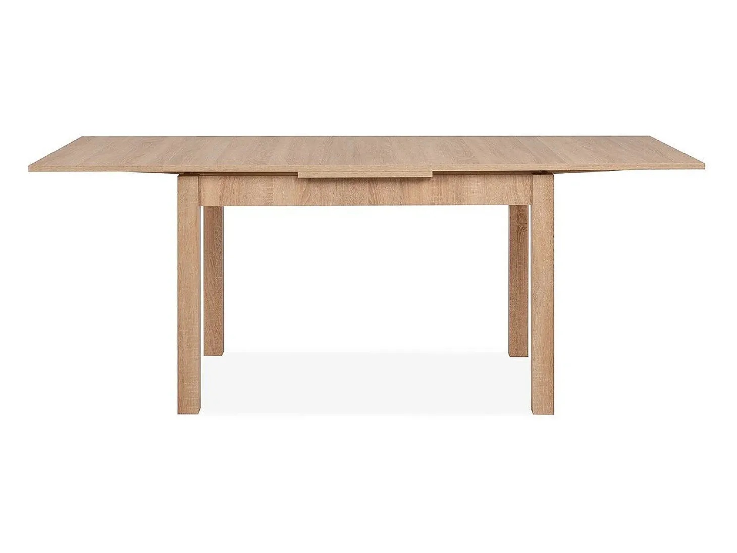 Table à manger extensible 6 à 8 personnes effet chêne 120/200 cm - Louca