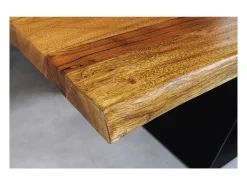 Table ARKAYA – Rectangular 200 cm – Madera maciza y metal – Estilo industrial