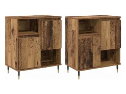 Tableros Lateral 2 piezas Madera vieja 120 x 35 x 70 cm