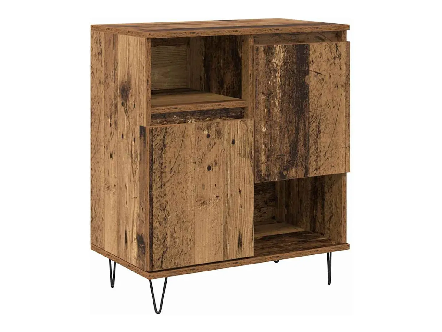 Tableros Lateral 2 piezas Madera vieja 120 x 35 x 70 cm