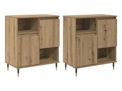 Tableros Lateral 2 piezas Roble artisan 120 x 35 x 70 cm