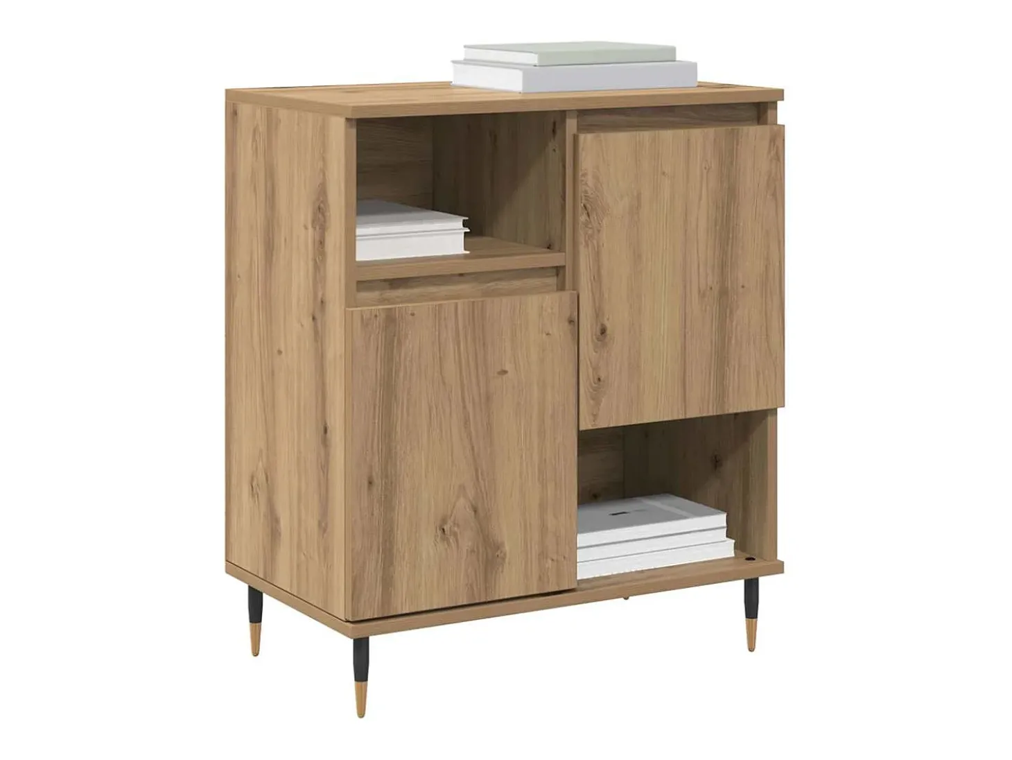 Tableros Lateral 2 piezas Roble artisan 120 x 35 x 70 cm