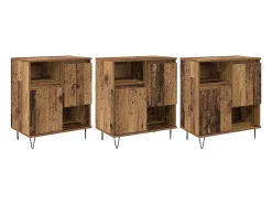Tableros Lateral 3 piezas Madera vieja 180 x 35 x 70 cm
