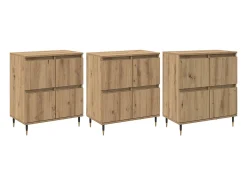 Tableros Lateral 3 piezas Roble artisan 180 x 35 x 70 cm