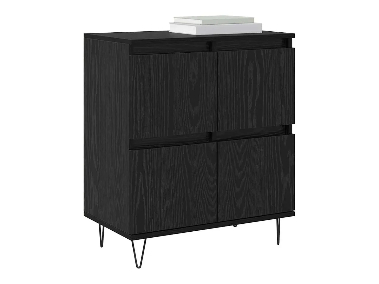 Tableros Lateral 2 piezas Roble negro 120 x 35 x 70 cm