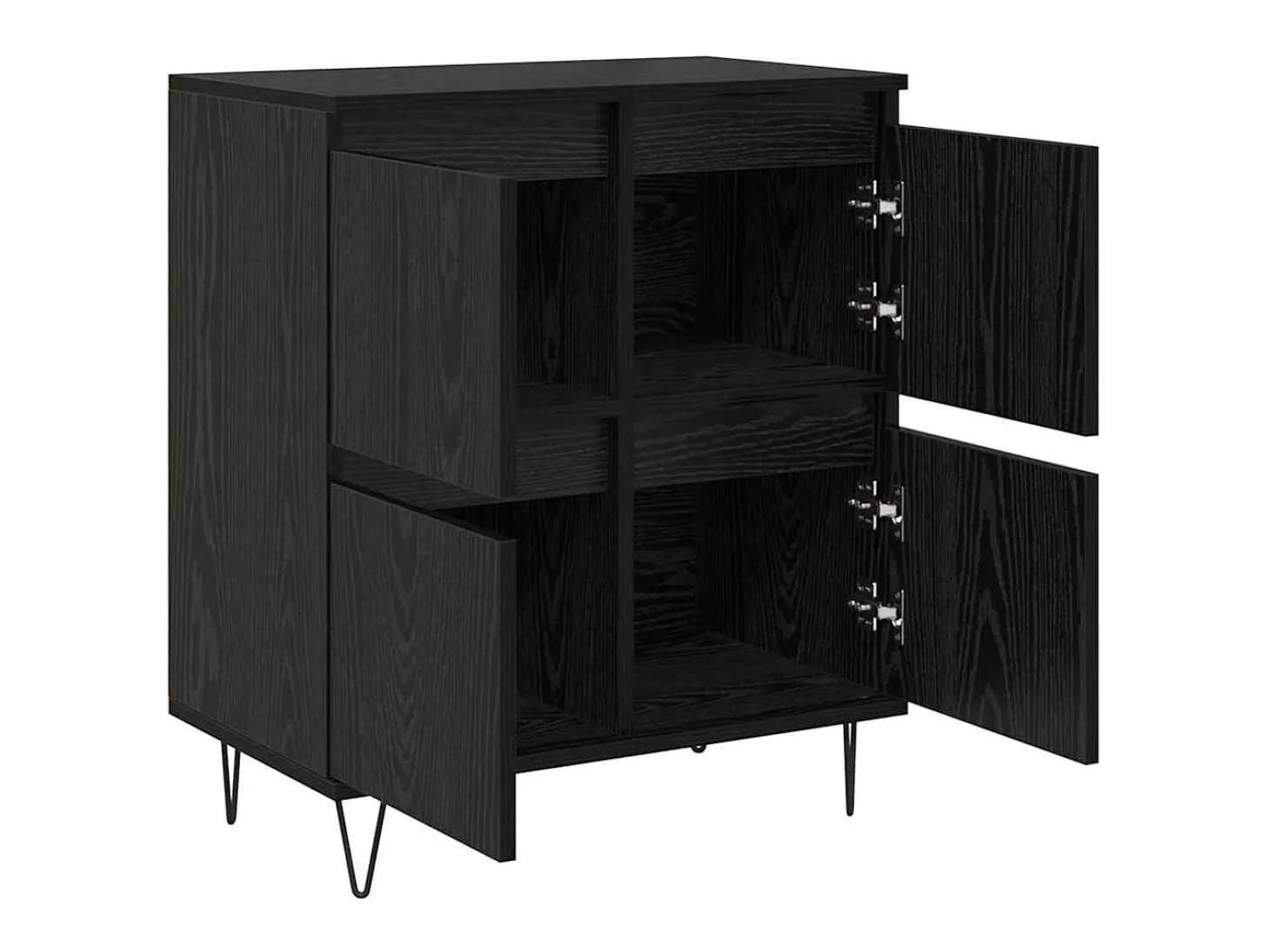 Tableros Lateral 2 piezas Roble negro 120 x 35 x 70 cm
