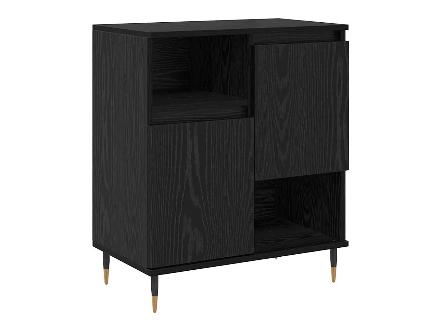 Tableros Lateral 3 piezas Roble negro 180 x 35 x 70 cm
