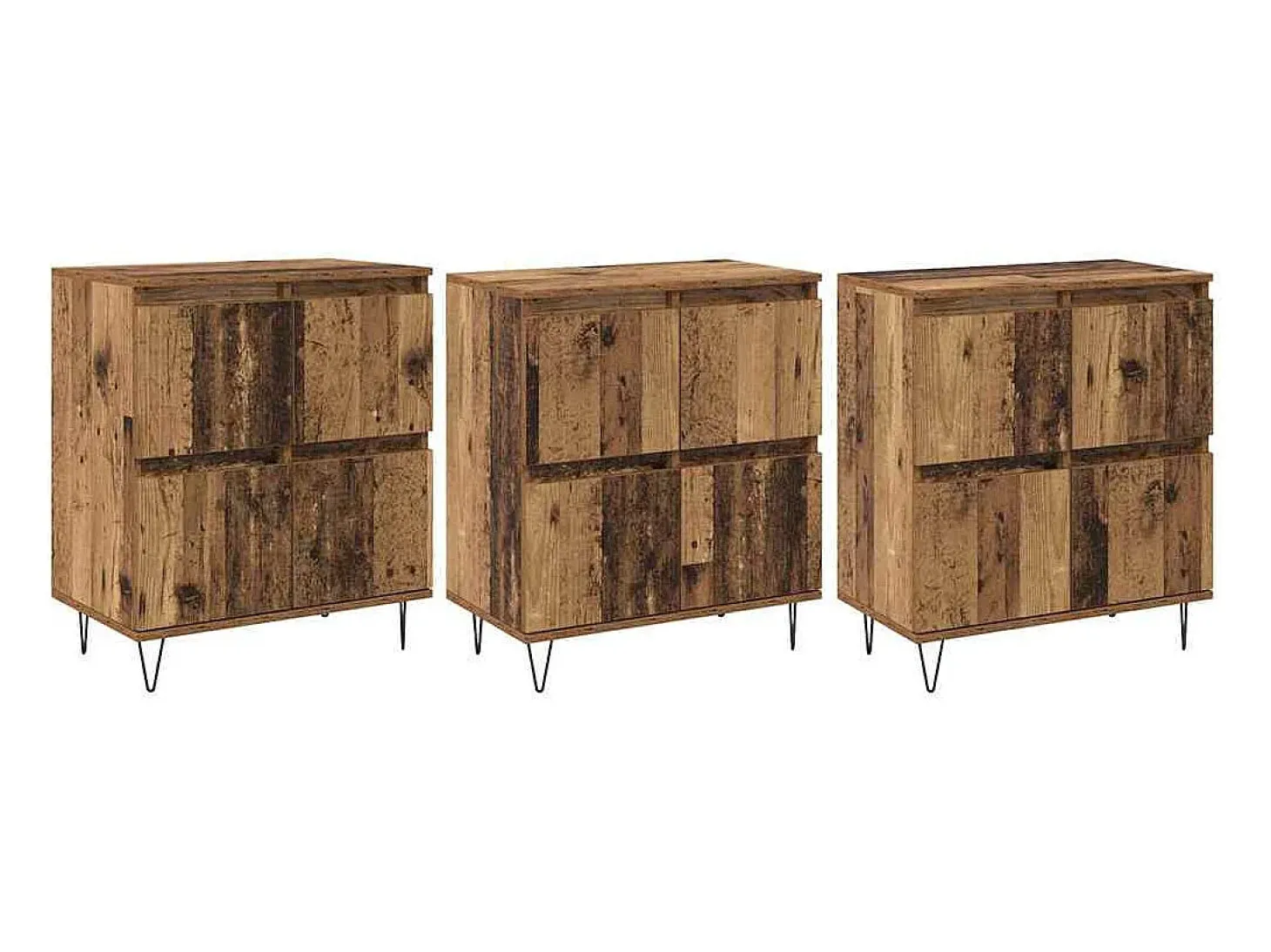 Tableros Lateral 3 piezas Madera vieja 180 x 35 x 70 cm