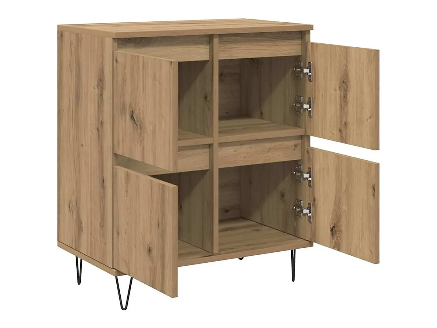 Tableros Lateral 3 piezas Roble artisan 180 x 35 x 70 cm