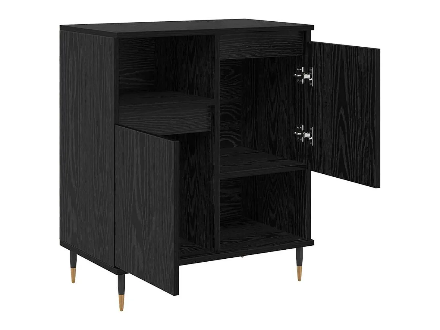 Tableros Lateral 2 piezas Roble negro 120 x 35 x 70 cm