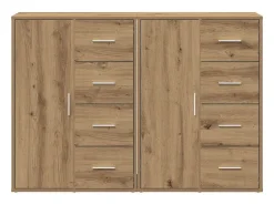 Tableros Lateral con cajón 2 piezas Roble artisan 60 x 31 x 84 cm