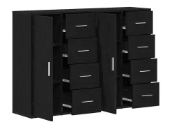 Tableros Lateral con cajón 2 piezas Roble negro 60 x 31 x 84 cm