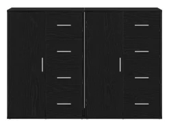 Tableros Lateral con cajón 2 piezas Roble negro 60 x 31 x 84 cm