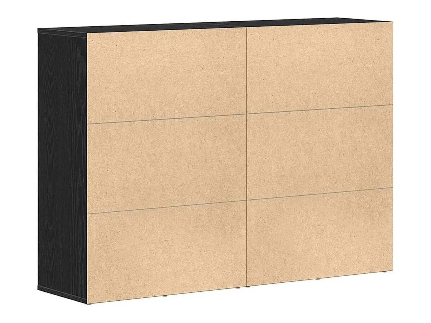 Tableros Lateral con cajón 2 piezas Roble negro 60 x 31 x 84 cm