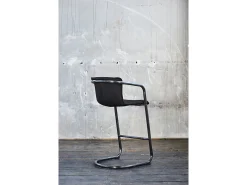 Taburete - Negro piel - TRIVIA