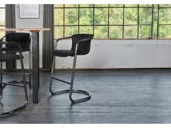 Taburete - Negro piel - TRIVIA