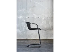 Taburete - Negro piel - TRIVIA