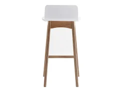 Taburete / Silla de bar escandinavo 65cm blanco patas madera BALTIK