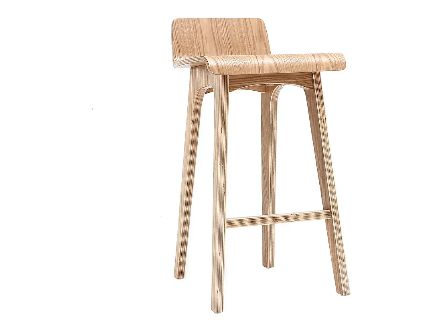 Taburete / Silla de bar escandinavo 65cm fresno BALTIK