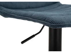 Taburete alto de bar azul marino, 43 x 49,5 x 85,5-107 cm (asiento: 61-82,5 cm)