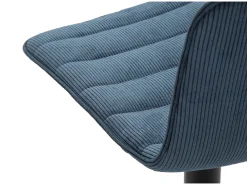 Taburete alto de bar azul marino, 43 x 49,5 x 85,5-107 cm (asiento: 61-82,5 cm)