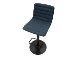 Taburete alto de bar azul marino, 43 x 49,5 x 85,5-107 cm (asiento: 61-82,5 cm)