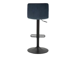 Taburete alto de bar azul marino, 43 x 49,5 x 85,5-107 cm (asiento: 61-82,5 cm)